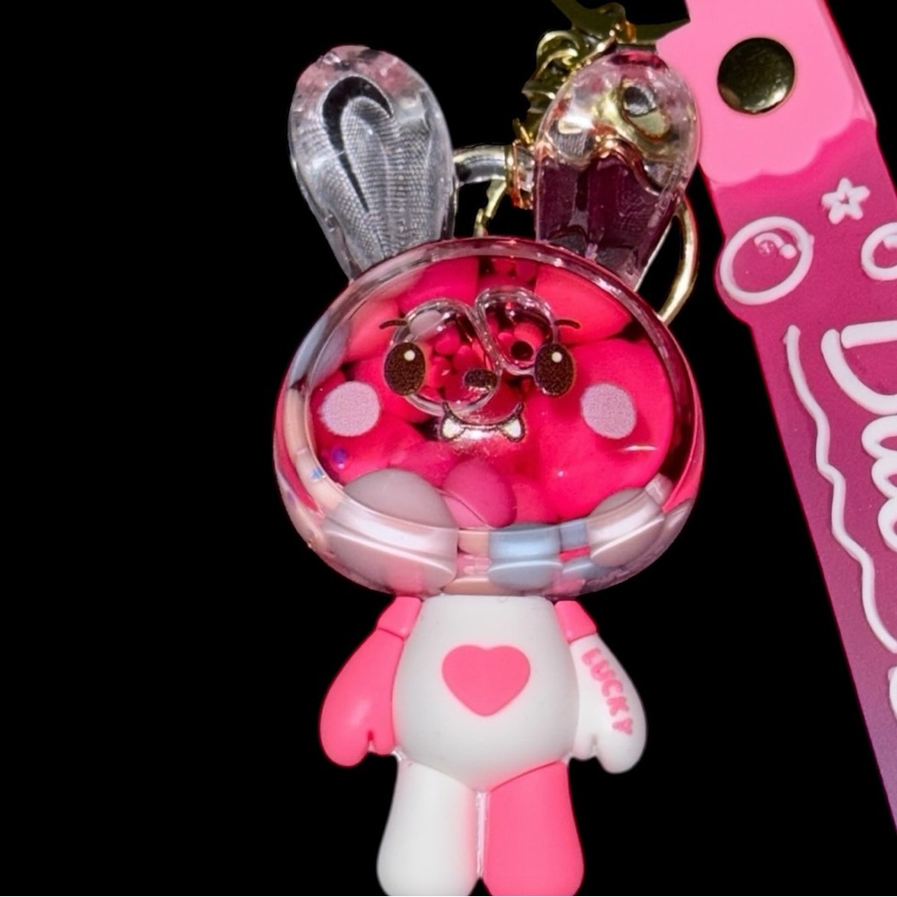 DANBAR ‘bubu Long earred Water Globe Bag Charm/Key Chain - NWT